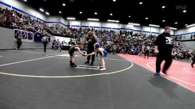 46 lbs Round Of 16 - Barrett Jones, Bridge Creek Youth Wrestling vs Max Harris, Tuttle Wrestling Club