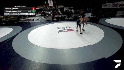 All Cadet Boys Freestyle Lower - 126 lbs Cons. Round 5 - Robert Garcia vs Grant Langstaff, Livermore Elite Wrestling Club