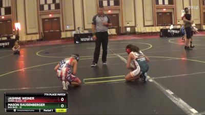 92 lbs Finals (8 Team) - Mason Rausenberger, Bad Bass vs Jasmine Weiner, SVRWC Black