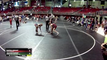 80 lbs 1st Place Match - Easton Arehart, Neligh-Oakdale vs Grayson Barnby, Junior Titans Wrestling Club