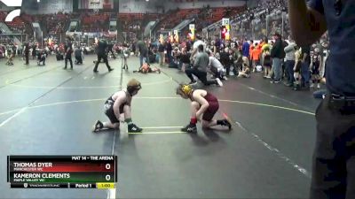 77 lbs Quarterfinal - Thomas Dyer, Manchester WC vs Kameron Clements, Maple Valley WC