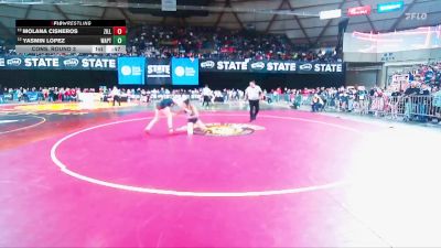 Girls 1B/2B/1A 105 Cons. Round 3 - Molana Cisneros, Zillah (Girls) vs Yasmin Lopez, Wapato (Girls)