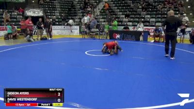 82 lbs Cons. Round 3 - Gideon Ayers, IL vs Davis Westendorf, IA