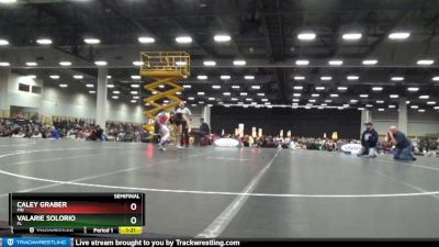 100 lbs Semifinal - Caley Graber, MN vs Valarie Solorio, FL