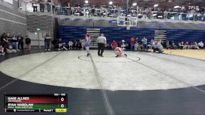 100 lbs Round 3 - Ryan Wardlaw, Small Town Wrestling vs Gage Allred, 208 Badgers