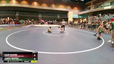 69-74 B Round 2 - Louie Hauder, Spanish Springs Wrestling Club vs Joseph Benitez, Greenwave Youth Wrestling