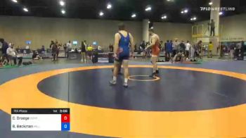 87 kg 7th Place - Chris Droege, Compound Wrestling- Great Lakes Regional Training Center vs Brodey Beckman, Hill Country Wrestling Club