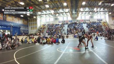 130 lbs Cons. Round 1 - Olivia Gapud, Viera Hammers vs Andrea Sotomayor Rivera, Winter Springs High School