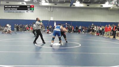 285 lbs Round Of 16 - William VanVleet, Wesleyan vs Jayden Toppan, Roger Williams