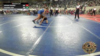 100 lbs Round Of 16 - Adyson Wagner, Choctaw Ironman Youth Wrestling vs Julianna Poff, Harrah Little League Wrestling