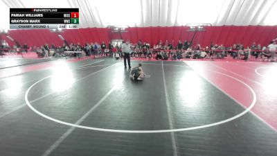 12U True Beginner - 70.3-74.4 Champ. Round 1 - Pariah Williams, Wisconsin vs Grayson Marx, Waunakee Wrestling Club