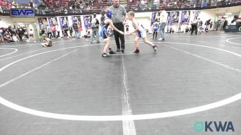 64 lbs Consi Of 8 #1 - Easton Rutledge, Choctaw Ironman Youth Wrestling vs Rowen Jones, Bridge Creek Youth Wrestling