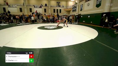 175 lbs Quarterfinal - Forrester Thompson, New Bedford vs Peter Clarke, Hanover