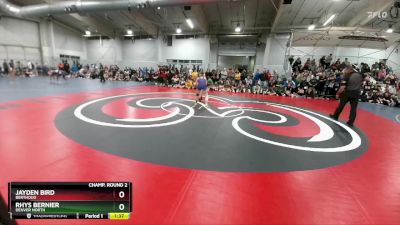 120 lbs Champ. Round 2 - Jayden Bird, Berthoud vs Rhys Bernier, Denver North