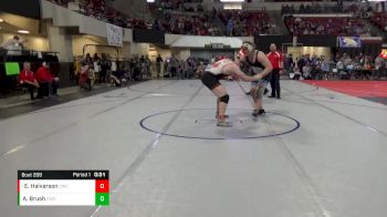 285 lbs 2nd Place Match - Ethan Halverson, Dickinson Wrestling Club vs Austin Brush, Frenchtown Wrestling Club