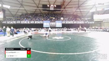 3A 106 lbs Quarterfinal - Jack Greer, Gig Harbor vs Kaysic Lundquist, Mead