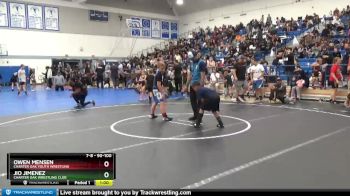 90-100 lbs Round 2 - Owen Mensen, Charter Oak Youth Wrestling vs Jio Jimenez, Charter Oak Wrestling Club