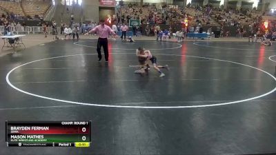 55 lbs Champ. Round 1 - Brayden Ferman, SDWA vs Mason Mathes, Elite Wrestling Academy