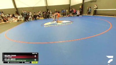 90 lbs Round 3 - Rylee Brice, Thunder Mountain Wrestling Club vs Selina Zhan, Unattached