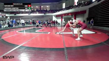 125 lbs Rr Rnd 2 - Hayliee Roy, Comanche High School Girls vs Addysen Compton, Hinton Girls High School