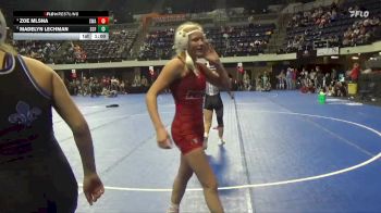 115 lbs Cons. Semi - Zoe Mlsna, Sarbacker Wrestling Academy vs Madelyn Lechman, St. Croix Falls