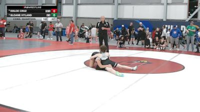 81 lbs Cons. Quarters - Khloe Cruz, HotShots Wrestling vs Sloane Hyland, Outlaw Wrestling Club