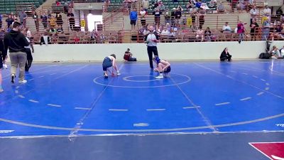 95 lbs 3rd Place - Blaze Taff, Woodland Wrestling vs Sarah Vehar, Sequoyah Youth Wrestling Club