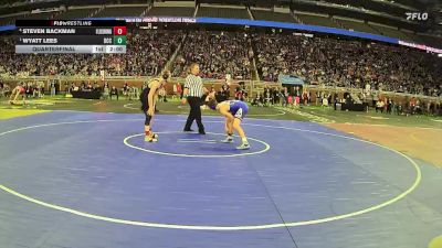 D1-120 lbs Quarterfinal - Wyatt Lees, Detroit Catholic Central HS vs Steven Backman, Flushing HS