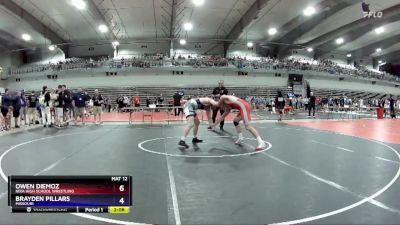 165 lbs Cons. Round 3 - Owen Diemoz, Nixa High School Wrestling vs Brayden Pillars, Missouri