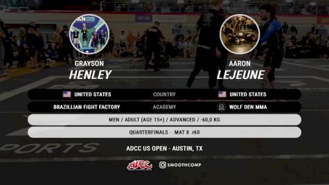 Aaron LeJeune vs Grayson Henley 2024 ADCC Austin Open