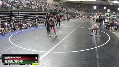 82 lbs Round 2 (4 Team) - Kennedy Portlock, Kansas Lavender Gecko vs Jozzie Carlblom, Team USA