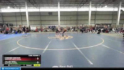 95 lbs Cons. Round 3 - Conner Brown, Sandpoint Middle School vs Caleb Woll, Buhl Middle School