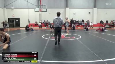 115 lbs Cons. Semi - Ayden Fekete, Assassins Wrestling vs Chloe Bobo, Alexander City Youth Wrestling