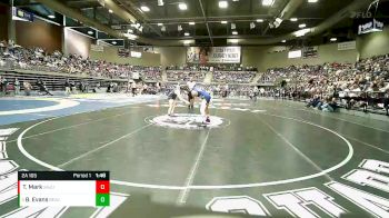 2A 165 lbs Quarterfinal - Brayden Evans, Beaver vs Taydan Mark, San Juan