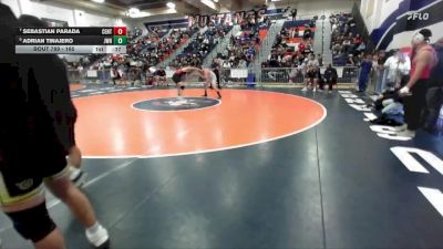 165 lbs Cons. Round 6 - Sebastian Parada, Centennial (Corona) vs Adrian Tinajero, JW North