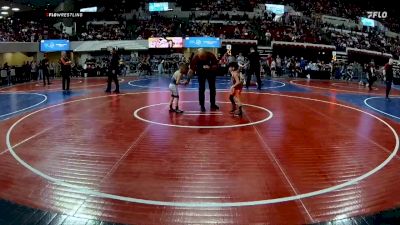46 lbs Champ. Round 2 - Bryant Peterson, Tongue River Wrestling Club vs Santos Hernandez, Quincy Regulators