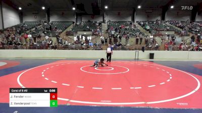 64 lbs Consi Of 8 #2 - Jaxon Fender, Woodstock City Wrestling vs Zion Vanderpool, Teknique Wrestling