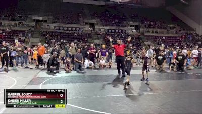 49-52 lbs Round 1 - Kaiden Miller, Canon City Wrestling Club vs Gabriel Soucy, Cheyenne Mountain Wrestling Club