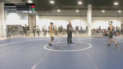 95 lbs Consi Of 4 - Mason Irwin, NJ vs Aidan Shirazi, MA