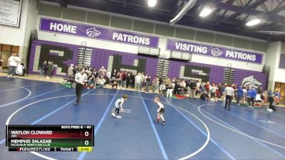 40 lbs Semifinal - Memphis Salazar, Excalibur Wrestling Club vs Waylon Cloward, JWC