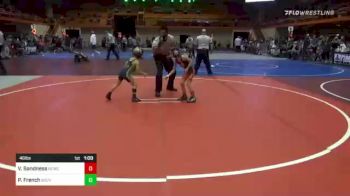 46 lbs Rr Rnd 2 - Valerie Sandness, Newcastle Fall Guys vs Parker French, Bear Cave