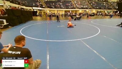 7th - 8th grade - 93 Cons. Round 2 - Carter Pochinski, Sebolt Wrestling Academy vs Slade Germaine, Big Game Wrestling Club