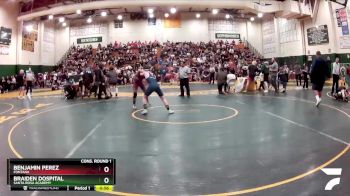 126 lbs Cons. Round 1 - Braiden Dospital, Santa Rosa Academy vs Benjamin Perez, Fontana