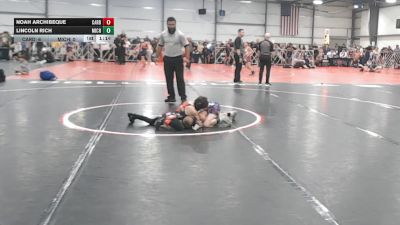 52 lbs Round 5 - 4:00pm Saturday - Noah Archibeque, Cali Red vs Lincoln Rich, Team Michigan