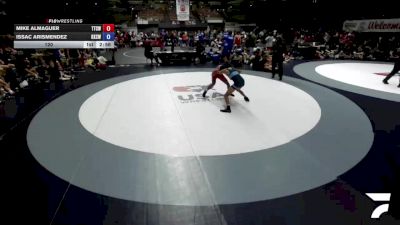 126 lbs Mike Almaguer, TCWA - Tri-Counties Wrestling Association vs Issac Arismendez, KCWA - Kern County Wrestling Association