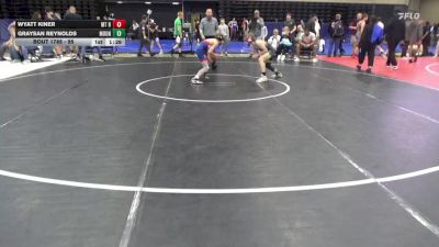 95 lbs 3rd Place - Wyatt Kiner, Mt Holly Springs vs Graysan Reynolds, Mount Laurel Twp