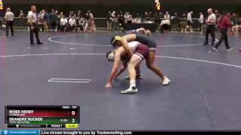197 lbs Cons. Round 2 - Deandre Rucker, Texas Wesleyan vs River Henry, Cumberland