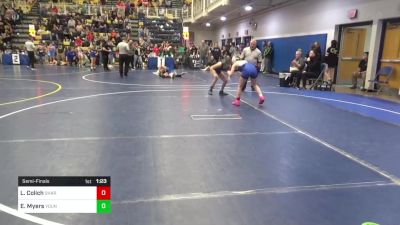 103 lbs Semifinal - Layla Colich, Sharpsville vs Ellie Myers, Young Guns