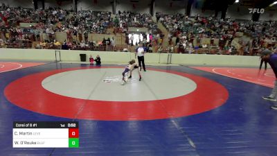 61 lbs Consi Of 8 #1 - Connor Martin, Level Up Wrestling Center vs Wright O'Rouke, Bluff Combat Club