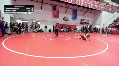 HS 135 lbs Quarterfinal - Kylie Huber, Garden City HS vs Anaika Barker, Amarillo Caprock
